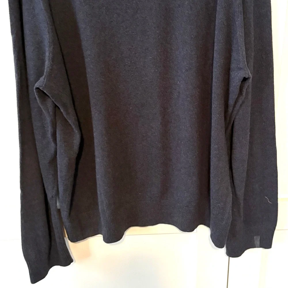 J. Crew Men's Dark Blue Cotton Cashmere Crewneck in Size XL‎